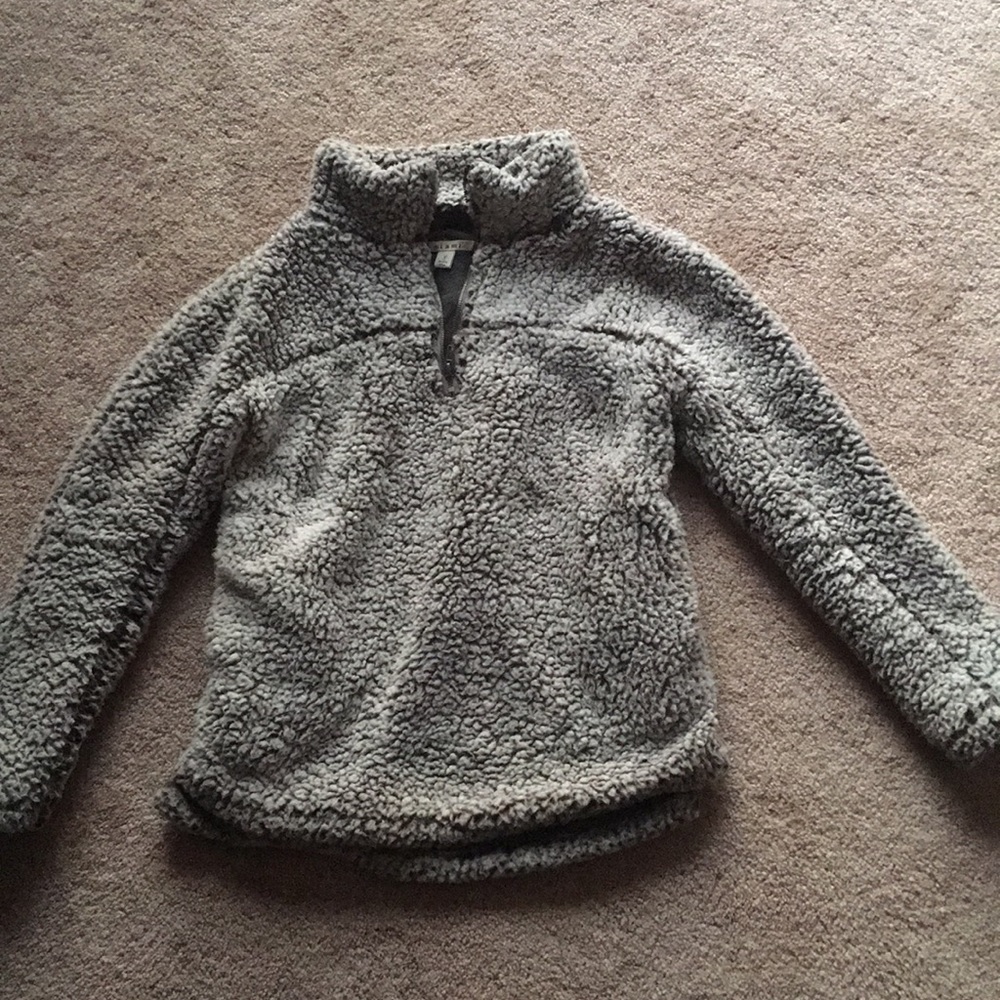 Light Grey Sherpa Sweatshirt